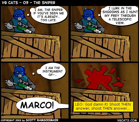 VG Cats , 03, Polo! (Original)

vgcats.com/comics/index.p…

#comics #comic #webcomics #webcomic #comicstrip #videogames #gaming #cats #cat #counterstrike