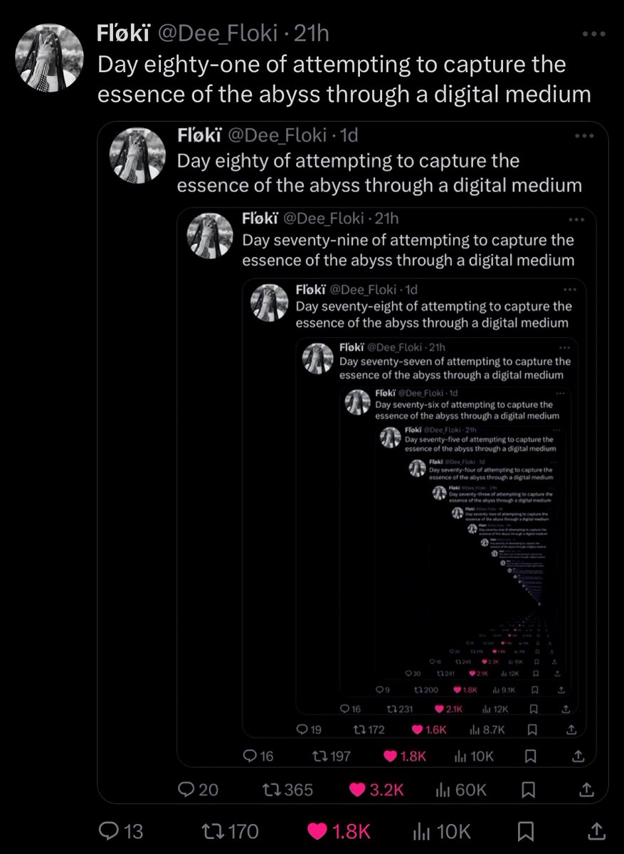 Dee_Floki's tweet photo. Day eighty-two of attempting to capture the essence of the abyss through a digital medium https://t.co/GPgniXVtwj