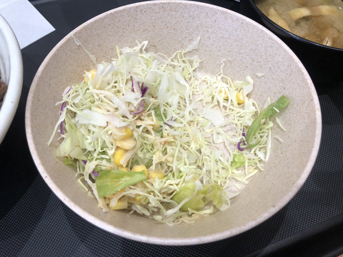 ak1ra628's tweet photo. 今さらなのかもだけど、松屋の生野菜の器が変わった https://t.co/RYrRzslQSC