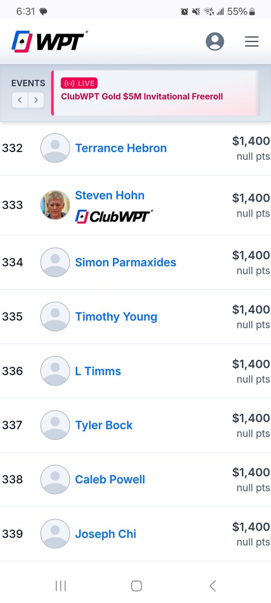 champactor's tweet photo. @ClubWPTGold Following the stream of the FT of the freeroll. I had a good fun experience. It was my first live tournament in yrs. I shook off the nerves and managed to cash at 332nd place and won an entry into the championship. I'll be playing day 1C. Thanks for the opportunity! https://t.co/0BXwxOyPXF