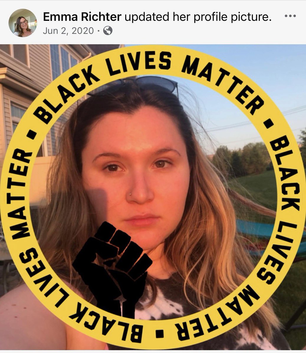 LauraLoomer's tweet photo. EXCLUSIVE:

The author of this anti-Daniel Penny Daily Mail @MailOnline article, Emma Richter, is a Black Lives Matter activist. 

I uncovered photos from her private social media accounts which reveal that Emma is a heavy set white woman with a black boyfriend, and she partakes in BLM activism. In one of her pictures, she has BLACK LIVES MATTER surrounding her face and a black power fist photoshopped onto her profile picture on Facebook.

That’s why she called Daniel Penny a “subway killer”, even though he was found NOT GUILTY this week in the death of career criminal, Jordan Neely. 

Why does DAILY MAIL have a BLM activist publishing articles about Daniel Penny on their site? 

RECEIPTS! 👇🏻

@LoomerUnleashed @CcpSkipTracer @DailyMail