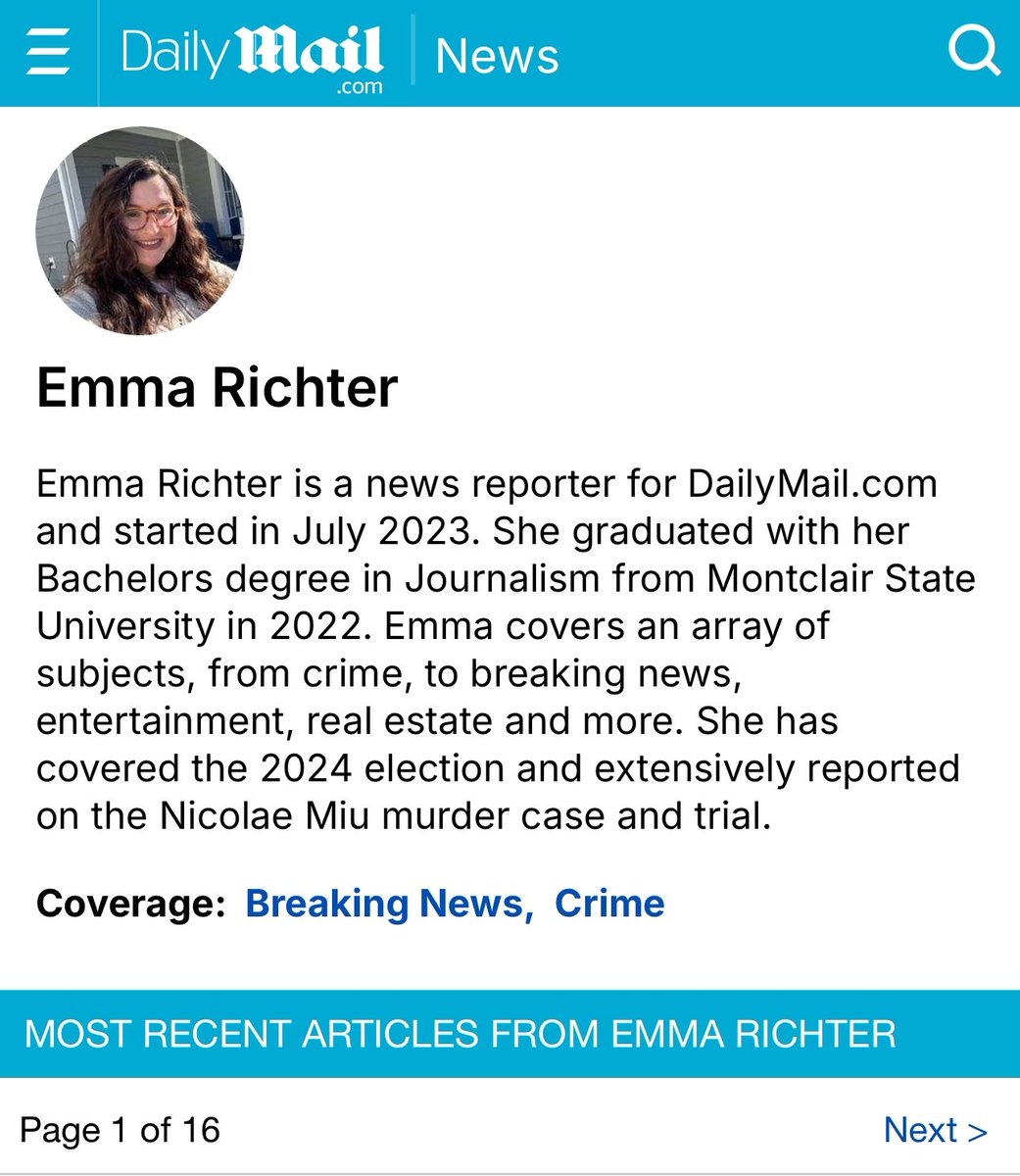 LauraLoomer's tweet photo. EXCLUSIVE:

The author of this anti-Daniel Penny Daily Mail @MailOnline article, Emma Richter, is a Black Lives Matter activist. 

I uncovered photos from her private social media accounts which reveal that Emma is a heavy set white woman with a black boyfriend, and she partakes in BLM activism. In one of her pictures, she has BLACK LIVES MATTER surrounding her face and a black power fist photoshopped onto her profile picture on Facebook.

That’s why she called Daniel Penny a “subway killer”, even though he was found NOT GUILTY this week in the death of career criminal, Jordan Neely. 

Why does DAILY MAIL have a BLM activist publishing articles about Daniel Penny on their site? 

RECEIPTS! 👇🏻

@LoomerUnleashed @CcpSkipTracer @DailyMail
