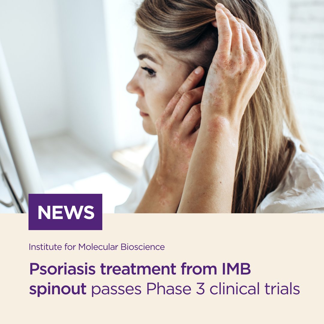 Institute for Molecular Bioscience (@imbatuq) on Twitter photo Psoriasis drug, icotrokinra, taken once daily achieved significant skin clearance versus a placebo in adults and adolescents with moderate-to-severe plaque psoriasis.
🔗 Read more: bit.ly/3VBKhKk
<a href="/ProtagonistTx/">Protagonist Therapeutics</a> #Psoriasis #PsoriasisDrug Psoriasis drug, icotrokinra, taken once daily achieved significant skin clearance versus a placebo in adults and adolescents with moderate-to-severe plaque psoriasis.
🔗 Read more: bit.ly/3VBKhKk
<a href="/ProtagonistTx/">Protagonist Therapeutics</a> #Psoriasis #PsoriasisDrug