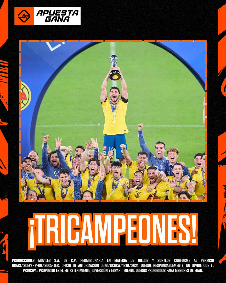 ¡TRICAMPEÓN! 🏆🏆🏆 América confirma que es el equipo más grande del futbol mexicano y consigue el primer TRICAMPEONATO en la historia de la #LigaMX y su 16to título de Liga. Inalcanzables!!