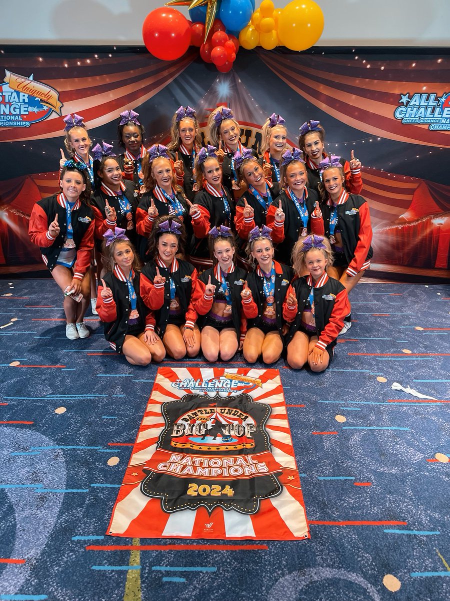 Purple_Rays1's tweet photo. National Champions, One More Time!! And we’re heading to Worlds! 💟🥳🌎🫶🏻 #PurpleParty #RSVP #WorldsBound https://t.co/d3PWP811RK