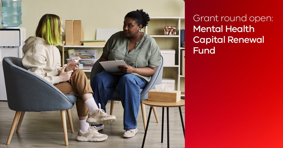 vhba's tweet photo. ❤️ The latest round of the Mental Health Capital Renewal Fund is open for submissions.

Submissions close on 28 February 2025.

Learn more: https://t.co/zgNjm8Ipvr 

@VicGovDH https://t.co/a2INrVMkNi