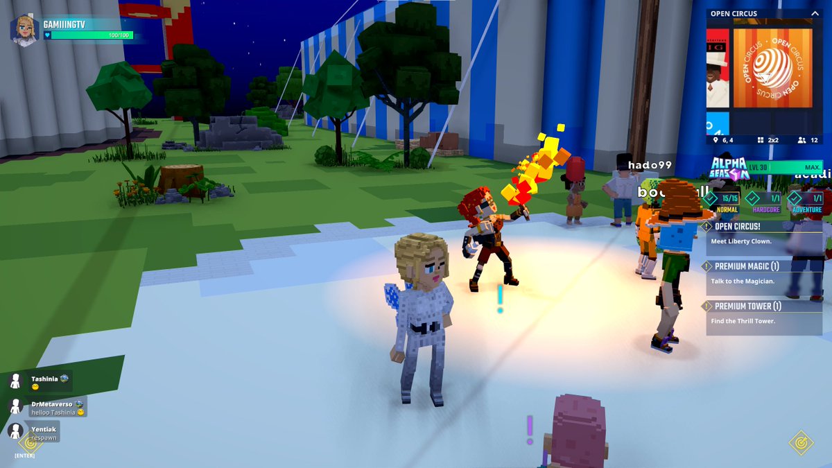 GamiiingTVQC's tweet photo. Watching Firebreather Sonia perform in Open Circus in @TheSandboxGame. Talk about playing with fire! 🔥🎪 https://t.co/PJmWdD32Ia #TheSandbox #AlphaSeason4 #AS4SocialChallenge https://t.co/cMDg55MvXy