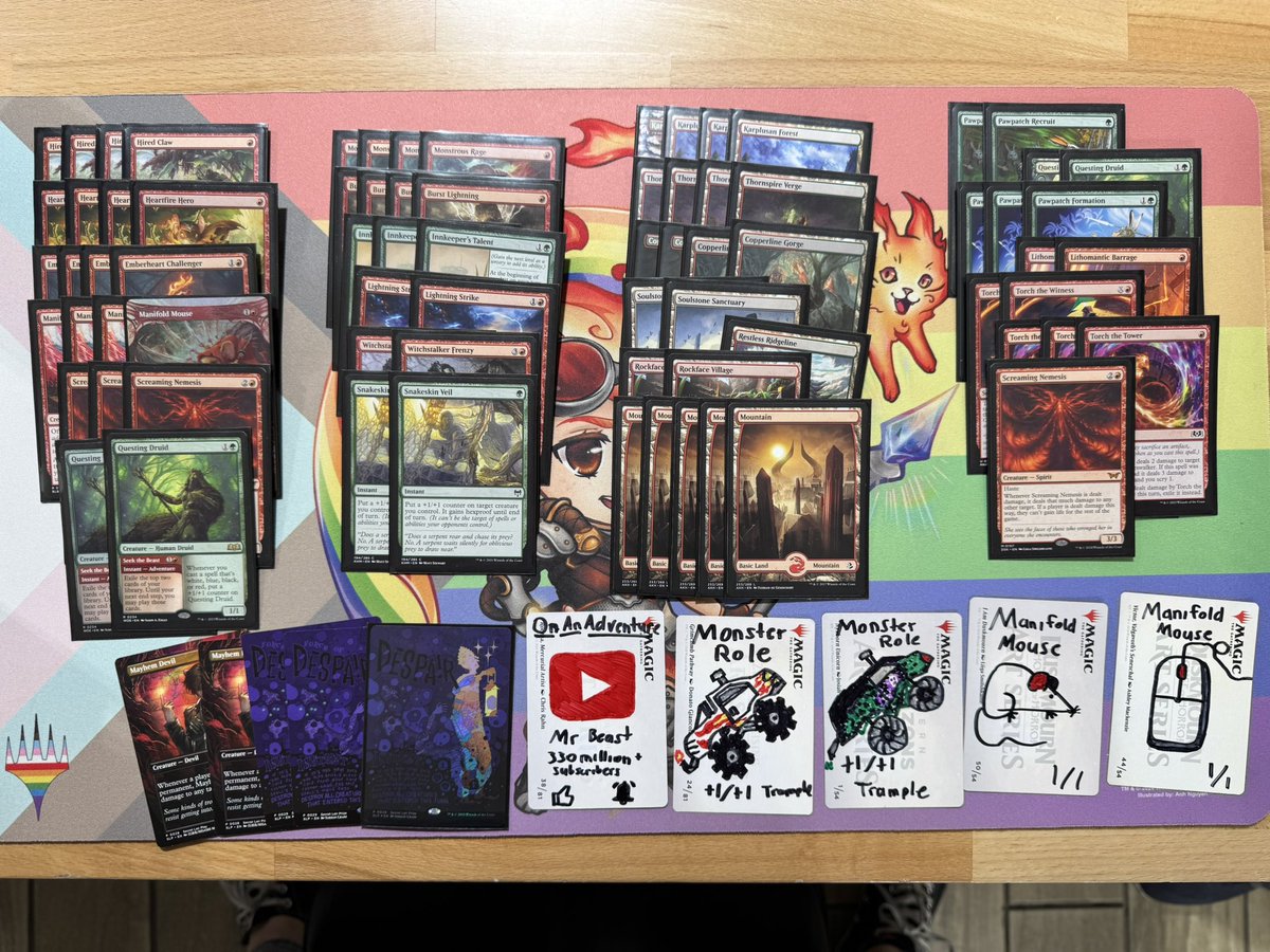 Hannah (@_reavh) on Twitter photo Back to back RCQ wins this time with Gruul! 31 players, list in alt
R1 Mirror LL
R2 Otters WW
R3 UW Control WW
R4 Dimir WLW
R5 - ID
T8 MonoR WW (mull to 5 on the draw game one!!)
T4 R1 Rematch Mirror WLW
Two slots 🤝
Standard still great!
Forgot the <a href="/fireshoes/">Robert Taylor🔥</a> tag last post Back to back RCQ wins this time with Gruul! 31 players, list in alt
R1 Mirror LL
R2 Otters WW
R3 UW Control WW
R4 Dimir WLW
R5 - ID
T8 MonoR WW (mull to 5 on the draw game one!!)
T4 R1 Rematch Mirror WLW
Two slots 🤝
Standard still great!
Forgot the <a href="/fireshoes/">Robert Taylor🔥</a> tag last post