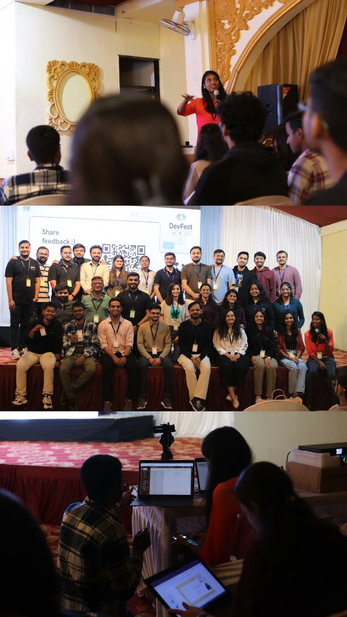 poonmjha's tweet photo. The annual task I look forward to every year #DevFestSurat 2024🥳
Thank you everyone who joined, contributed the day we all get excited to celebrate with more and more Surati folks each year💙
Keep learning, sharing, growing 💮 https://t.co/DPWB1yeNWp