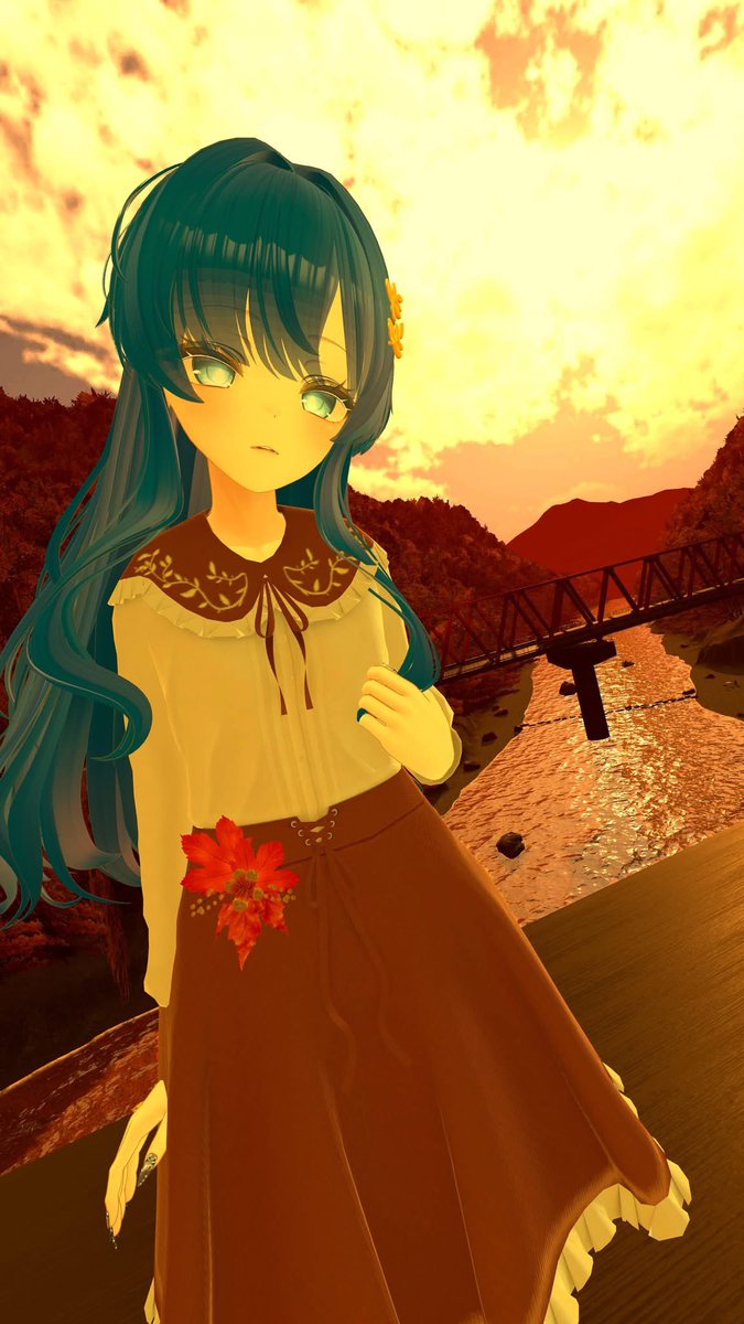 homura0987's tweet photo. キャンペーンで当選したAutumn blouseをようやく着せれたので写真をパシャパシャ📸
こういう可愛い衣装好きなのでほんと嬉しかった♪

#Oct_Shop https://t.co/X4n1xqHLkE