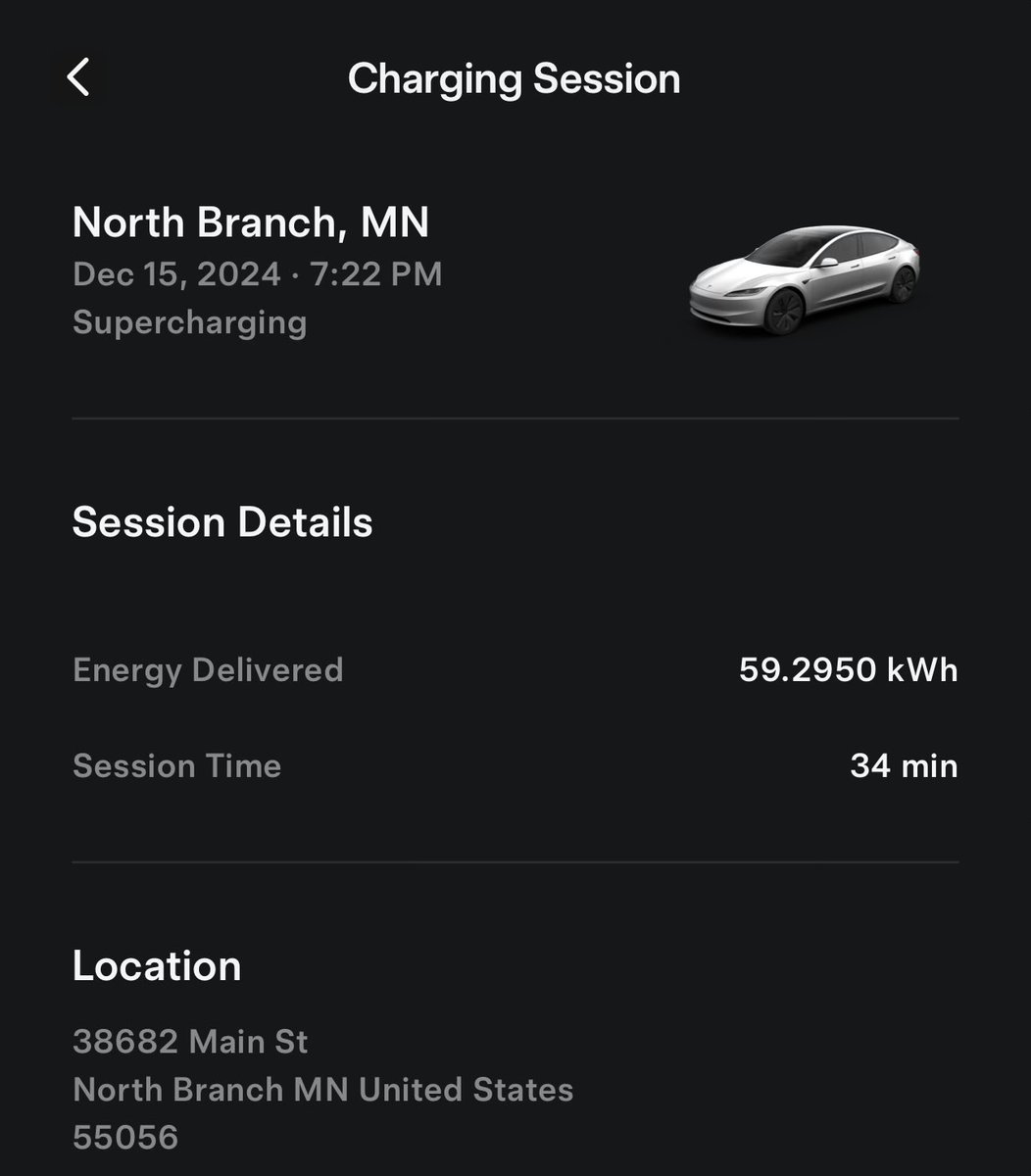 TomB985's tweet photo. @brandenflasch Exactly right.  I timed 10-80% at 35 minutes tonight in my LG-pack Model 3.  Less energy, but Cybertruck clearly doesn’t benefit from 800v like E-GMP cars do. https://t.co/UrdyBfT6ZQ