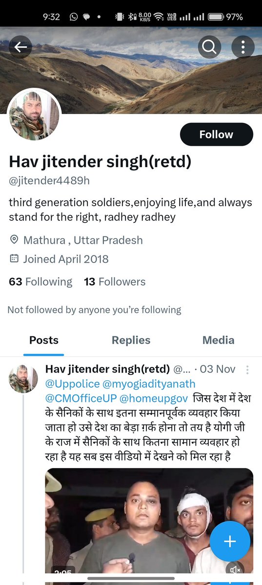 frogujjma's tweet photo. @jitender4489h @AshrafFem Ek sainik ki bhasha or uska musalmano ke khilaf dvesh thanks bhai hame to pahle hi pata hai desh ki koe bhi sanstha musalmano ke sath nhi hai https://t.co/goROL4ZBhh