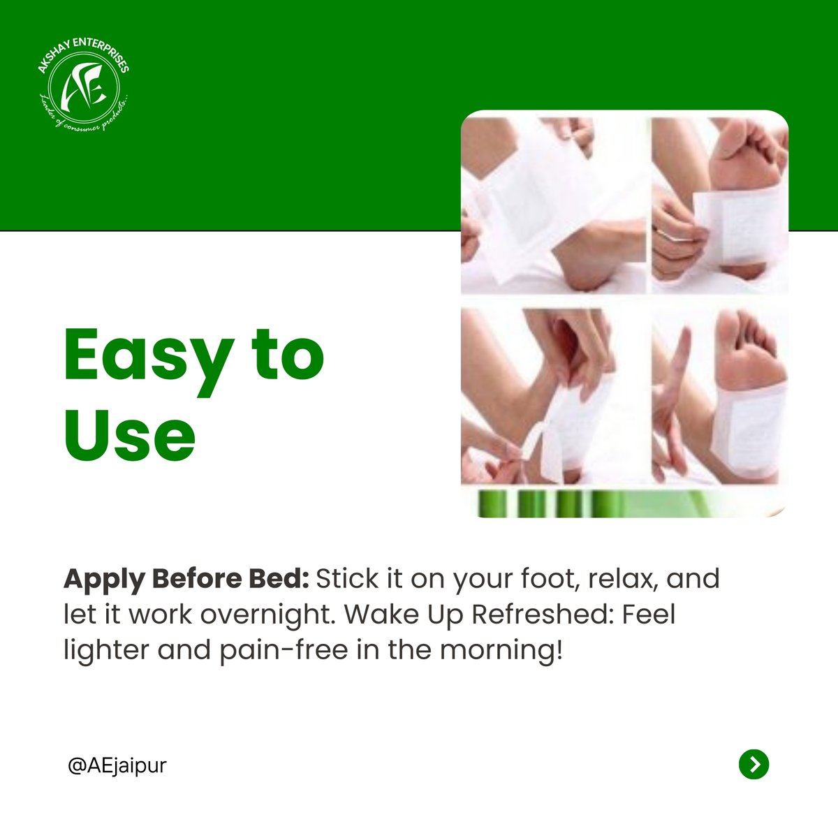 anhpl_official's tweet image. #FootPatch – Your Natural Remedy for Pain Relief!

Perfect for businesses looking for trusted Foot Patch importers in Jaipur or reliable Foot Patch manufacturers in India.

#PainRelief #WellnessProducts #FootPatchImporter #FootPatchManufacturer #AkshayEnterprises #AEJaipur