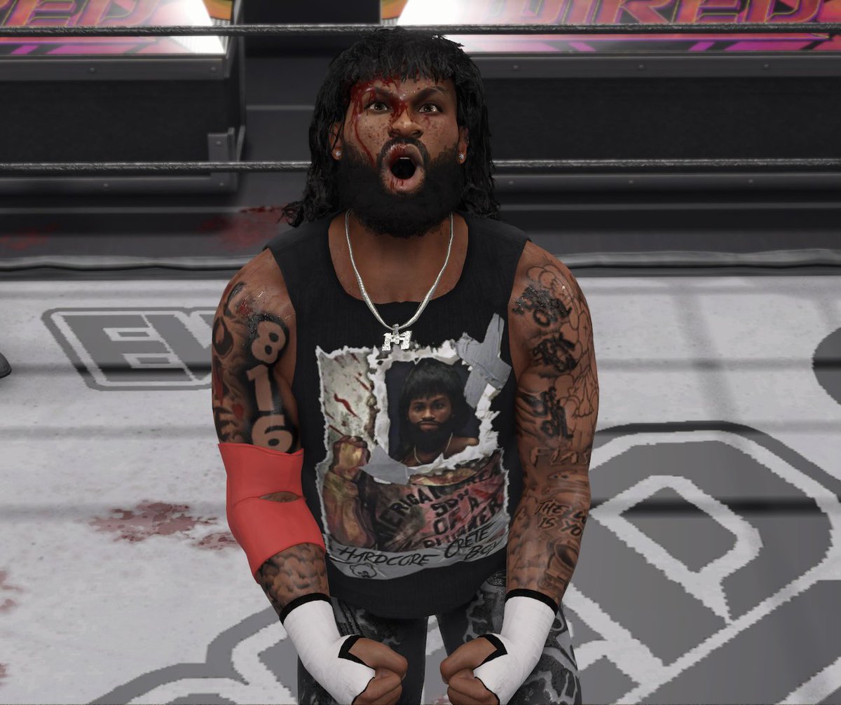 SoloCreteBoy_'s tweet image. “𝐇𝐚𝐫𝐝𝐜𝐨𝐫𝐞 𝐂𝐫𝐞𝐭𝐞 𝐁𝐨𝐲“⛓️‍💥 New Merch💥
•
•
•
•
#WWE2K24 #CAW #EFED