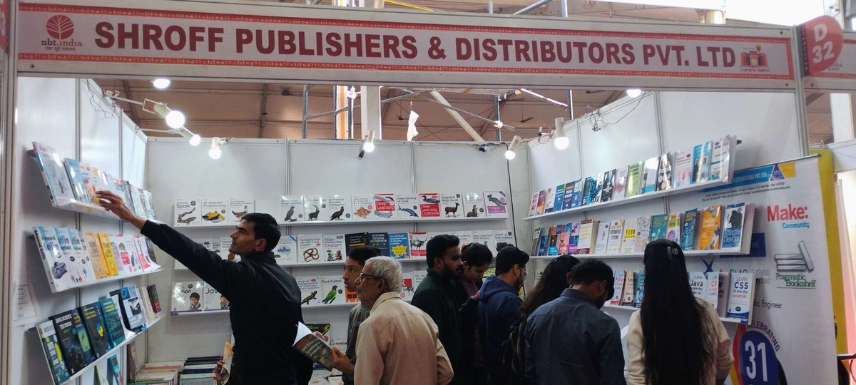 shroffpub's tweet image. Day-2  @punebookfestival
We cordially invite you to at Stall no. D-33, Fergusson college, pune.
Books Available from @OReillyMedia , @ITRevBooks @sitepointdotcom @RheinwerkComp @ktdotacademy   @BizExpertPress  and more
#python #rlanguage #artificialintelligence #generativeai