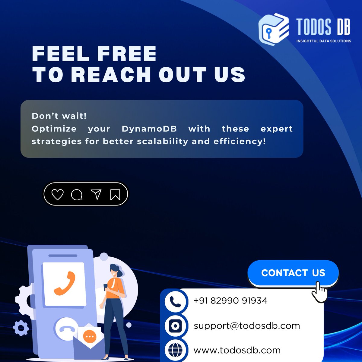 TodosDb's tweet photo. Whether you're handling small or massive workloads, these DynamoDB tips will help you scale effortlessly and maintain peak performance.
Start optimizing today!
 📞Contact us today to learn more at support@todosdb.com for your custom database services. (2/2)
#DynamoDB #database https://t.co/pxRjibrXJg