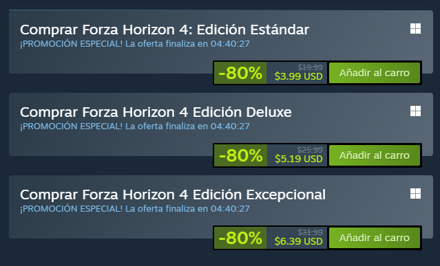 DaXw0r's tweet photo. Lamentablemente mañana desaparece #ForzaHorizon4  de toda tienda digital. En #Steam hay descuentos del 80% que, con precios regionales (ARG), queda en $5,000 aproximadamente.

Si todavia no lo tenes, esta es tu ultima oportunidad de tener este #juegazo . https://t.co/03DVHMPpP7
