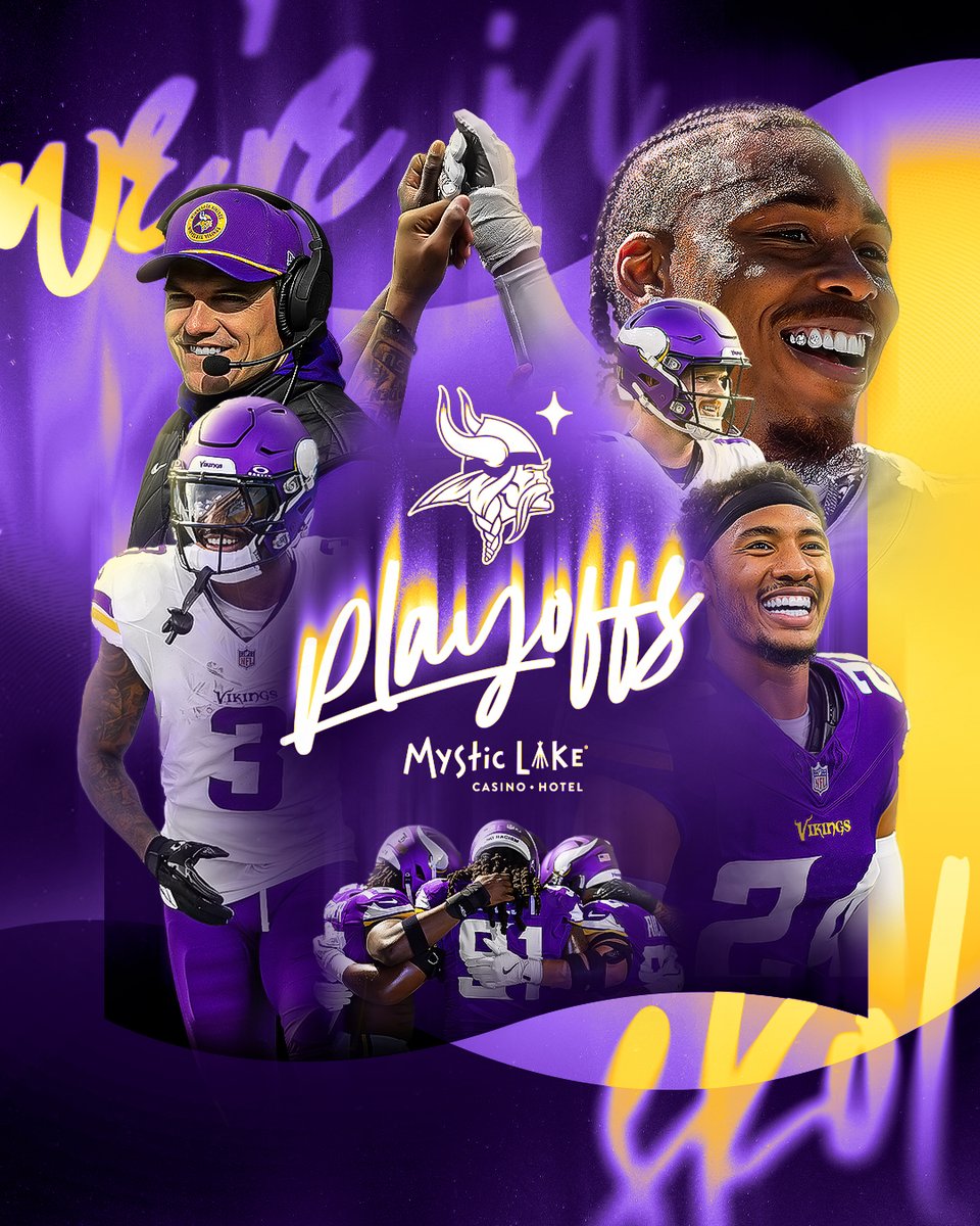 Vikings's tweet image. Playoff berth clinched ✅

mnvkn.gs/playoffs2024