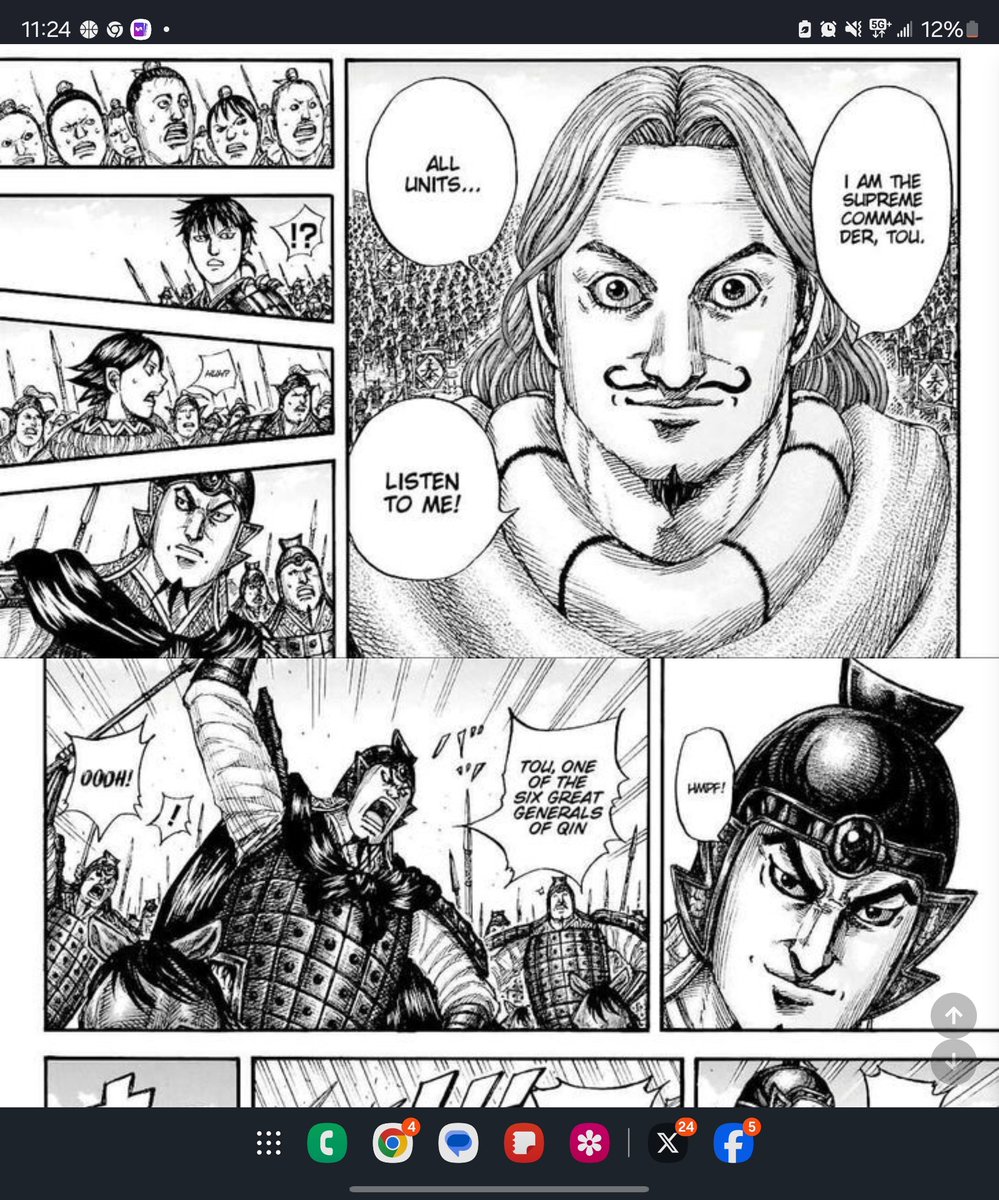 SUNGODxKOH's tweet photo. #Kingdom816 #Kingdom820 Spoilers !! Tou gassing Shin to the heavens 😭😭😭 https://t.co/cvIMqNUdam