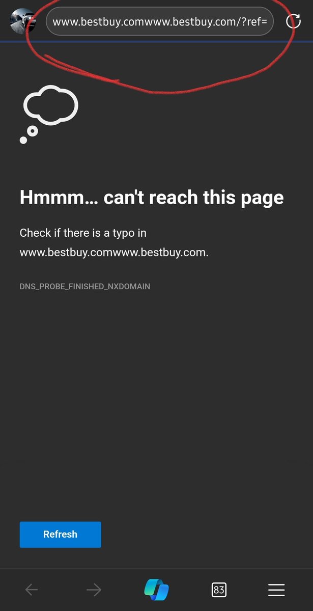CorneliusHardy's tweet photo. @BestBuy I don't usually click links inside of emails, plus I study cyber security, so it's a no. However, the links in your photos are wrong. The web address was typed twice. The average user would never get anywhere. Hire me. Let's make it better. 😉 https://t.co/ogNgBxQbMM