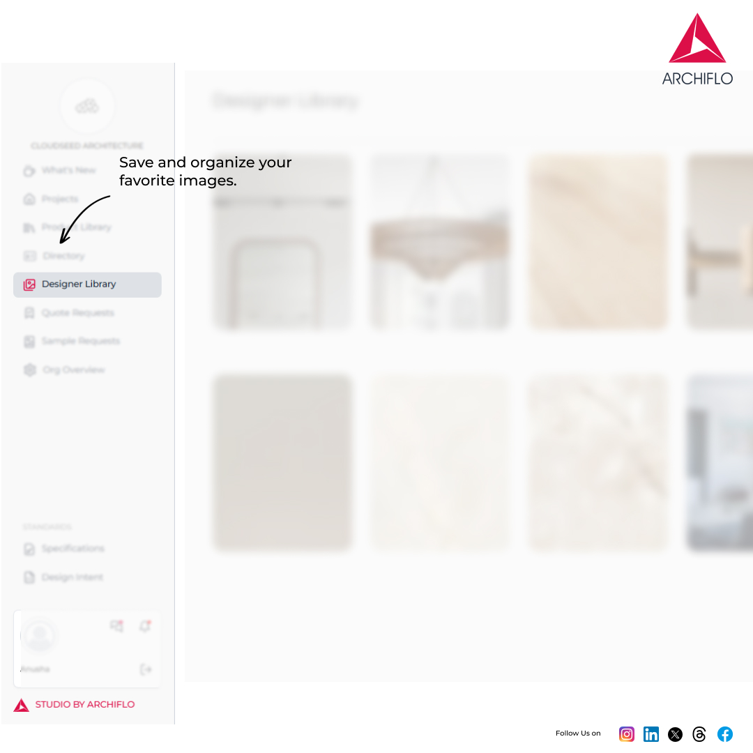 ArchifloStudio's tweet photo. Save and organize all your favorite design inspirations with Archiflo's Designer Library. Keep your ideas from various platforms in one place—ready to spark your next big project!
#Archiflo #DesignInspiration #ClientCollaboration #ArchitecturalInnovation #Architecture https://t.co/FY6eWxGD1U