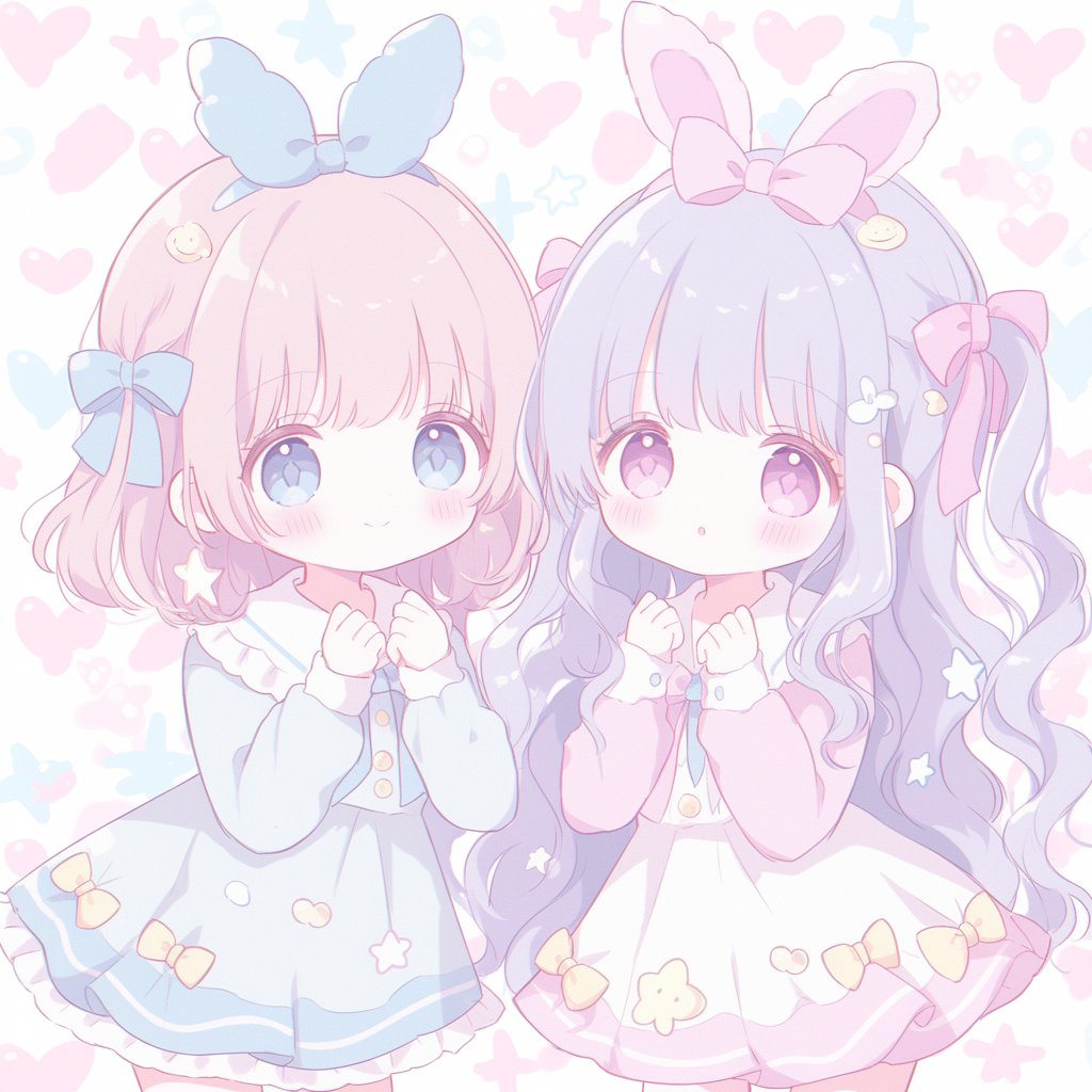 ペア画！ #フリーアイコン #ふりーうさぎ AI