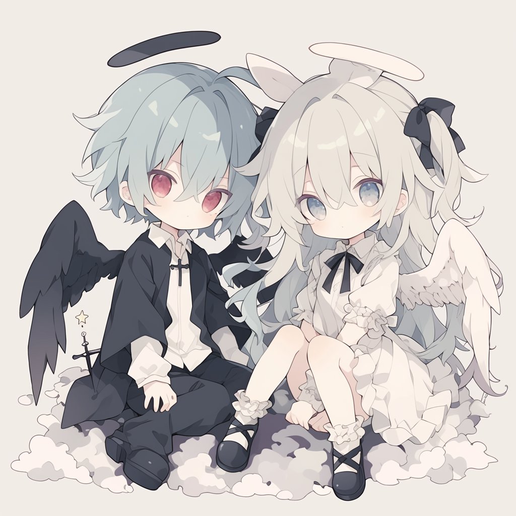 ペア画！ #フリーアイコン #ふりーうさぎ AI