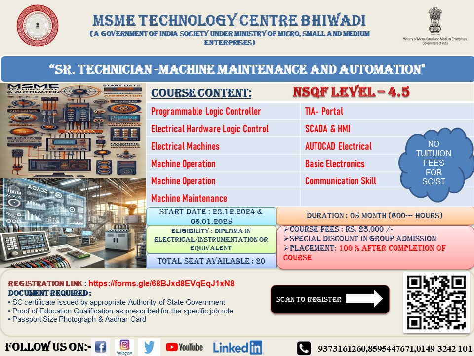 MSME TECHNOLOGY CENTRE BHIWADI tweet media