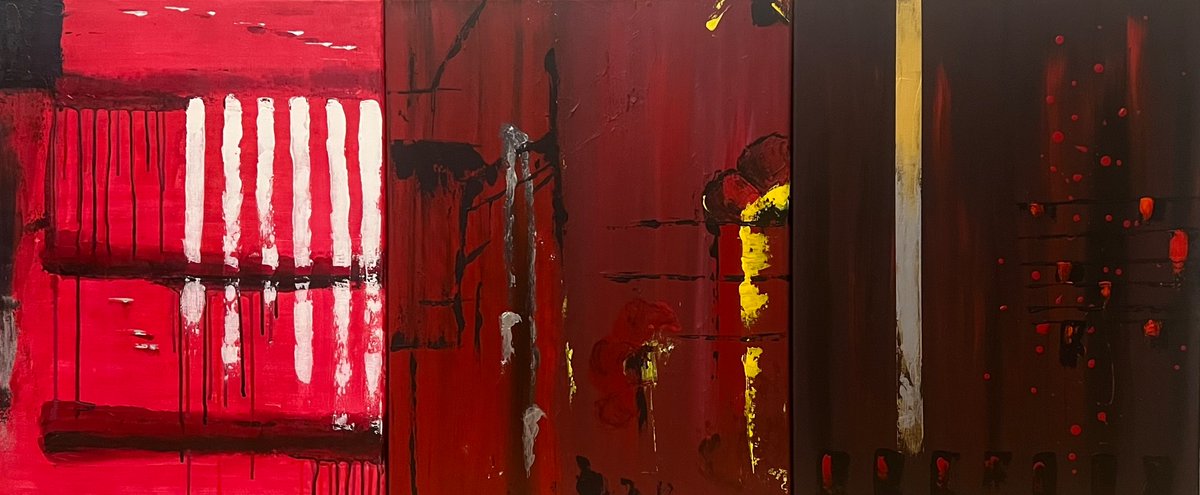 BobbyLeeIV1's tweet photo. “Final Roll Call” just need to clear coat the last two pieces. #rollcall #acrylic #abstract #art #abstractart #paint #daily #painting #artist #tryptich #panels #ArtistOnX #ArtistOnTwitter https://t.co/Utz6Ano4PH
