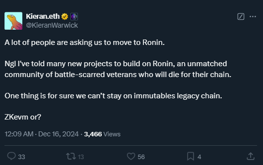 cagyjan1's tweet photo. 🚨BREAKING: Illuvium is leaving IMX

Kieran is a master at drawing attention but I will cut him slack on this, at least he is doing it by speaking the truth.

Many don't know this but Kieran was an Axie user.

Once a Ron gamer, forever a Ron gamer.

$RON is the #1 gaming chain https://t.co/4Gqd45pdU6