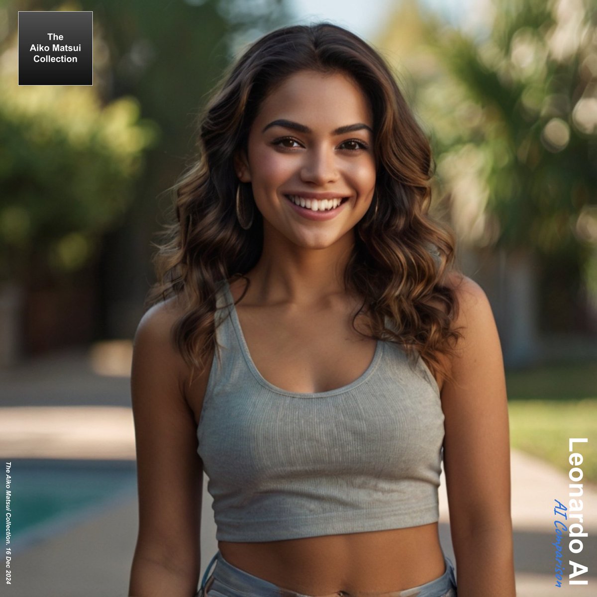 LoveAiko2003's tweet photo. Comparing AI Image Tools - Simple Portrait (Refined Prompts)
Prompt: "Photorealistic portrait of a beautiful Latino Woman with long wavy hair, wearing a cropped tank top, smiling at the camera"
Generated using:
#Grok #Grok2
#LeonardoAi
#Flux1 #Flux1Dev
#SDXL #StableDiffusion #Juggernaut #JuggernautXLv9
Ps. Removing the account tagging so I don't spam their notifications.
In this set of images, we trim the prompts to make it more "refined". We don't really need all the "hyper-realistic" tags. I kept the "#PhotoRealistic" tag to make sure we have a photorealistic image.
If we look at the prompt, there's a few key "things" that we wanted:
1. Photorealistic
2. Latino
3. Woman,
4. Long Wavy Hair
5. Cropped Tank Top
6. Smiling
7. Looking at the Camera
Most AI engines will be able to handle the above very easily, so you can see that the adherence is perfect.
Finally, it's down to the "style" of each of the different engines in the images it produces.
Which do you like better?
#aigeneratedimages #AikoComparesAI #AI #AIArt