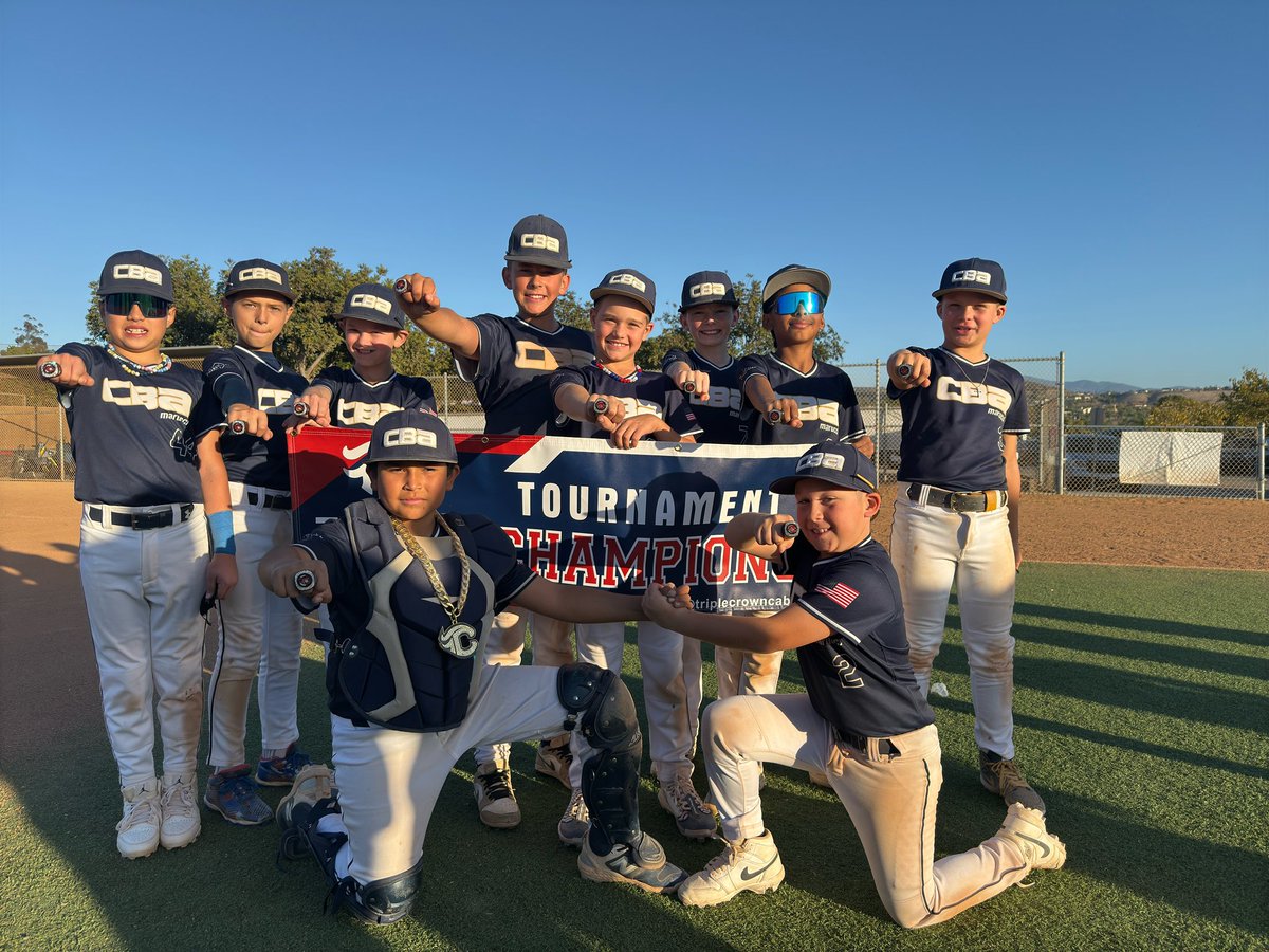CBA Victus San Diego 11’s win the 11u Triple Crown Merry Marucci Christmas event this weekend. Congrats boys! #TheStandard #weareCBA <a href="/triplecrownspts/">Triple Crown Sports</a> @cbabaseballusa <a href="/AnthonySoto27/">Anthony Soto</a>