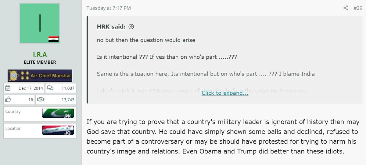 CestMoiz's tweet photo. Of course, the hormone driven 'experts' on a 'popular defence forum of #Bhikharistan' did NOT like it.
Heck, some of them even wanted the Saudis to apologize for their Chief posing in front of a historically accurate photograph!
#VijayDiwas
#PakistanSurrenderDay https://t.co/ALdDMOz8VH