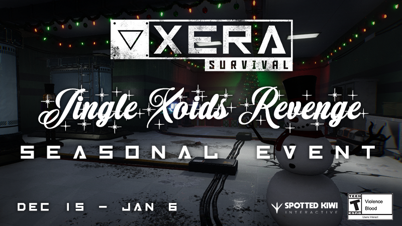 Greetings Survivors!

Our winter Jingle Xoids Revenge holiday event is now live!

Don't miss out on the limited time holiday goodies that are available now through January 6th!

Details can be found at store.steampowered.com/news/app/62534…

Happy Holidays!
