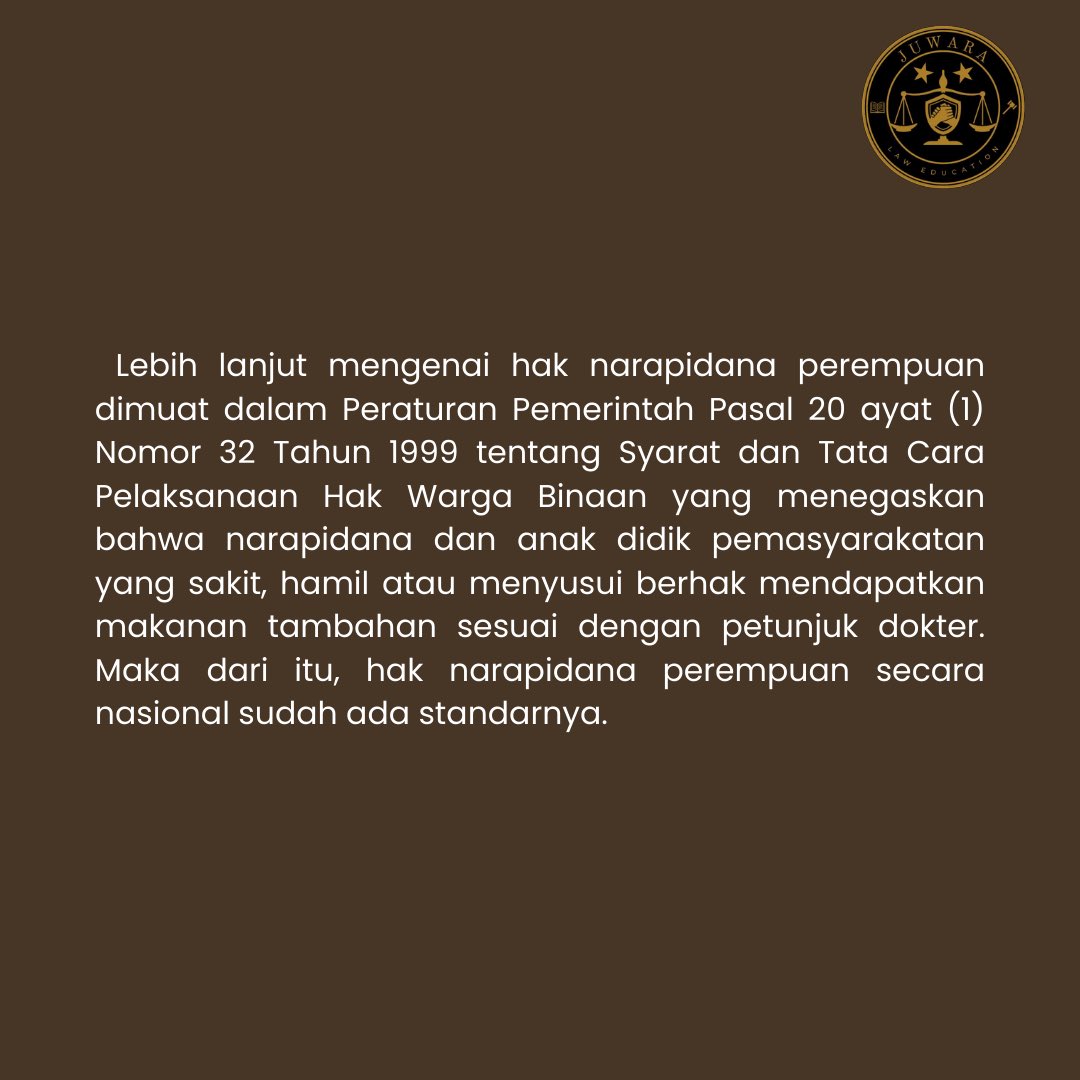 juwaralaw's tweet photo. #hukumpidana #hukumperdata #narapidana #perempuan #lembagapemasyarakatan https://t.co/5x3Jtaku2V