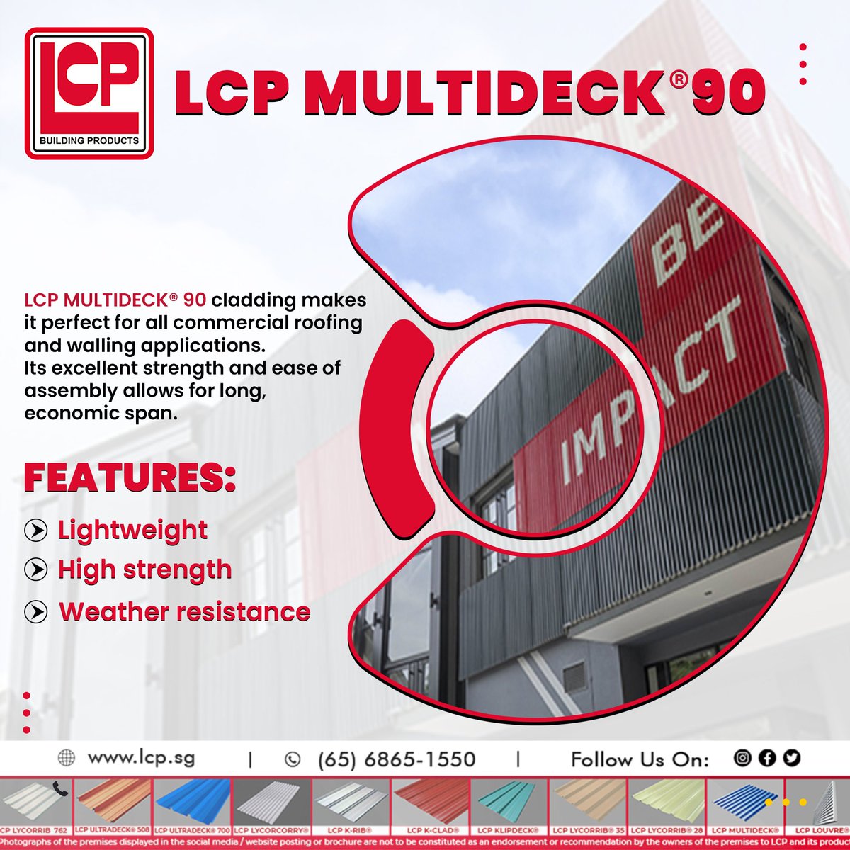 LcpSingapore's tweet image. Ready to elevate your next project? Whether it’s a school, restaurant, or any architectural masterpiece, LCP MULTIDECK® 90 delivers unbeatable strength, style, and adaptability. 
lcp.sg/roof-cladding/…
#multideck90 #multideck #decking #cladding #commercialroofing #roofing