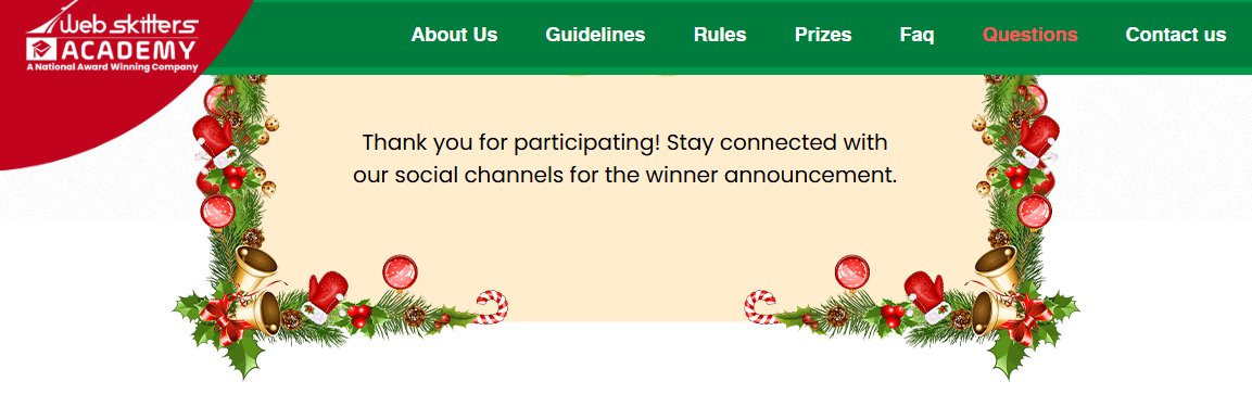 kamal_rana1984's tweet image. Done

#codemaschallenge #codingcontest #giveawayalert #contestalert #amazonvoucher #WebskittersAcademy

⭕𝗧𝗵𝗮𝗻𝗸 𝗬𝗼𝘂 𝗦𝗼 𝗠𝘂𝗰𝗵 𝗙𝗼𝗿 𝗧𝗵𝗶𝘀 𝗘𝗻𝘁𝗵𝗿𝗮𝗹𝗹𝗶𝗻𝗴 𝗖𝗼𝗻𝘁𝗲𝘀𝘁⭕

🎊Join Here🎊
@Chinnarayudu98 
@Vijay_raj11 
@dash_saurabh 
@ManojatRajawat