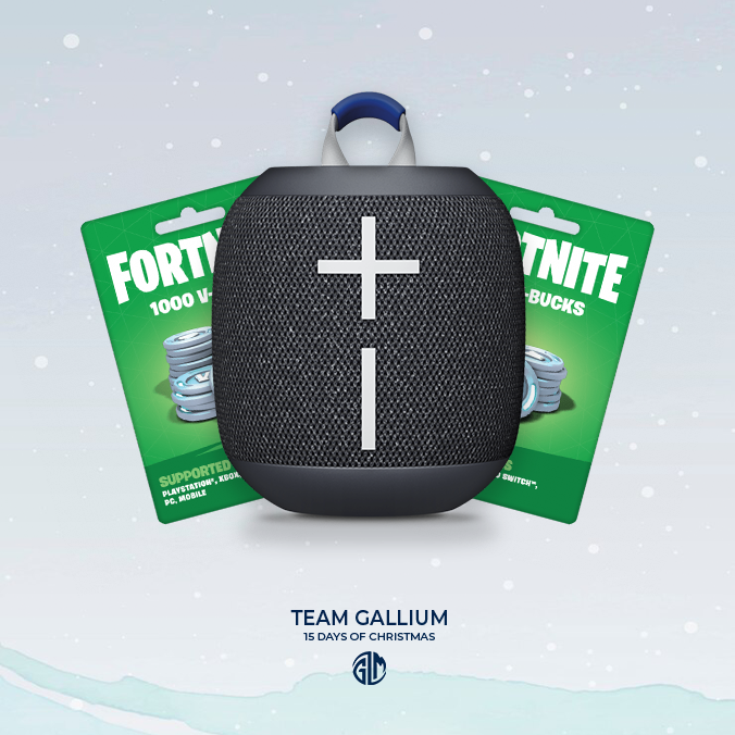 GLMFortnite's tweet photo. ❄️ GIVEAWAY TIME ❄️ 

We're giving away 1x @ultimateears Wonderboom 4 Speaker + 1,000 Fortnite V-Bucks Bundle  

To Enter:   
👤 Follow @TeamGallium &amp; @ultimateears 
👥 Tag 2 Friends
🔁 Retweet this tweet

⏰ End in 24hrs

#The31 #gifted https://t.co/HrUe7v79eQ