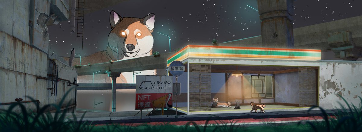 soberpunker's tweet image. Q: which NFT collection has been battered through the bear, didn’t die, founder/artist still keeps showing up, community still vibey af, and the price action hasn’t been quite at it yet?
A: @midnightbreezey by @dutchtide