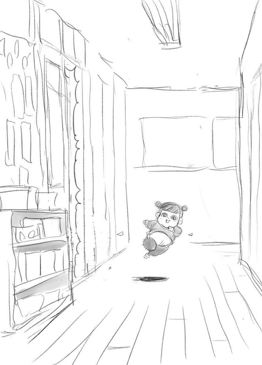 #今年も残りわずかなので今年一番伸びた絵を貼る

お迎え行くと毎回教室からこんな感じでバァンって飛び出てくる 
