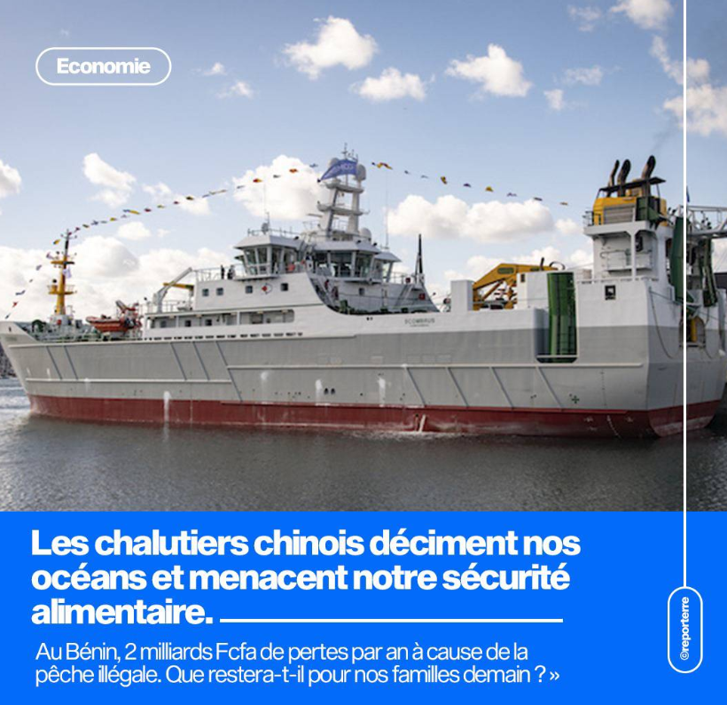 Chine 🇨🇳

Pékin est pointé du doigt par le Bénin, le Sénégal et le Ghana pour pratique illégale de la pêche dans ses eaux territoriales. Ainsi Bejing pille les richesses de ces pays et épuise les stocks de poissons.
