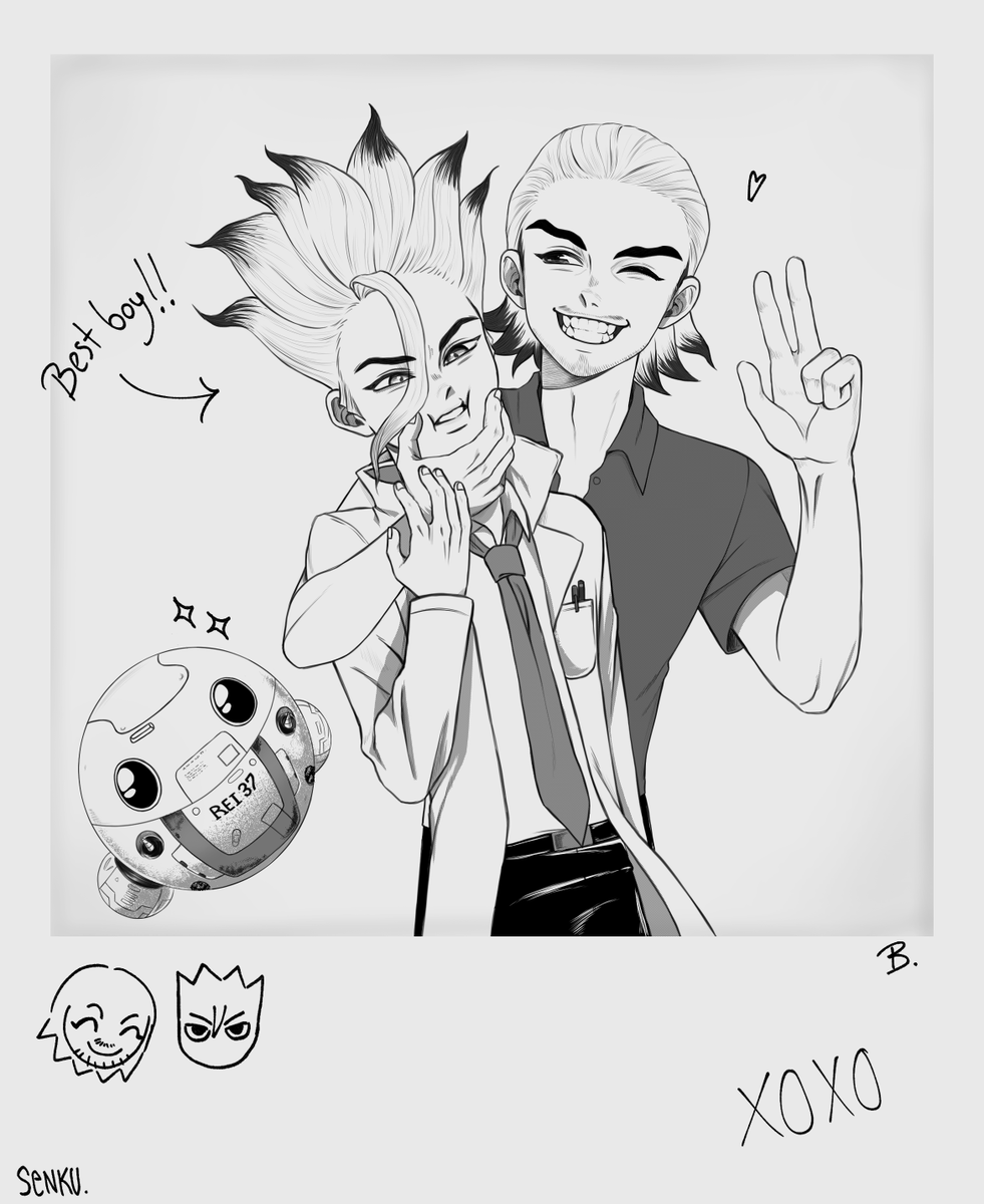 its_hanni_'s tweet photo. Ishigami family ☆ #DrSTONE #senku #fanart @Boichi_Bo1 https://t.co/YCufp6AoiE