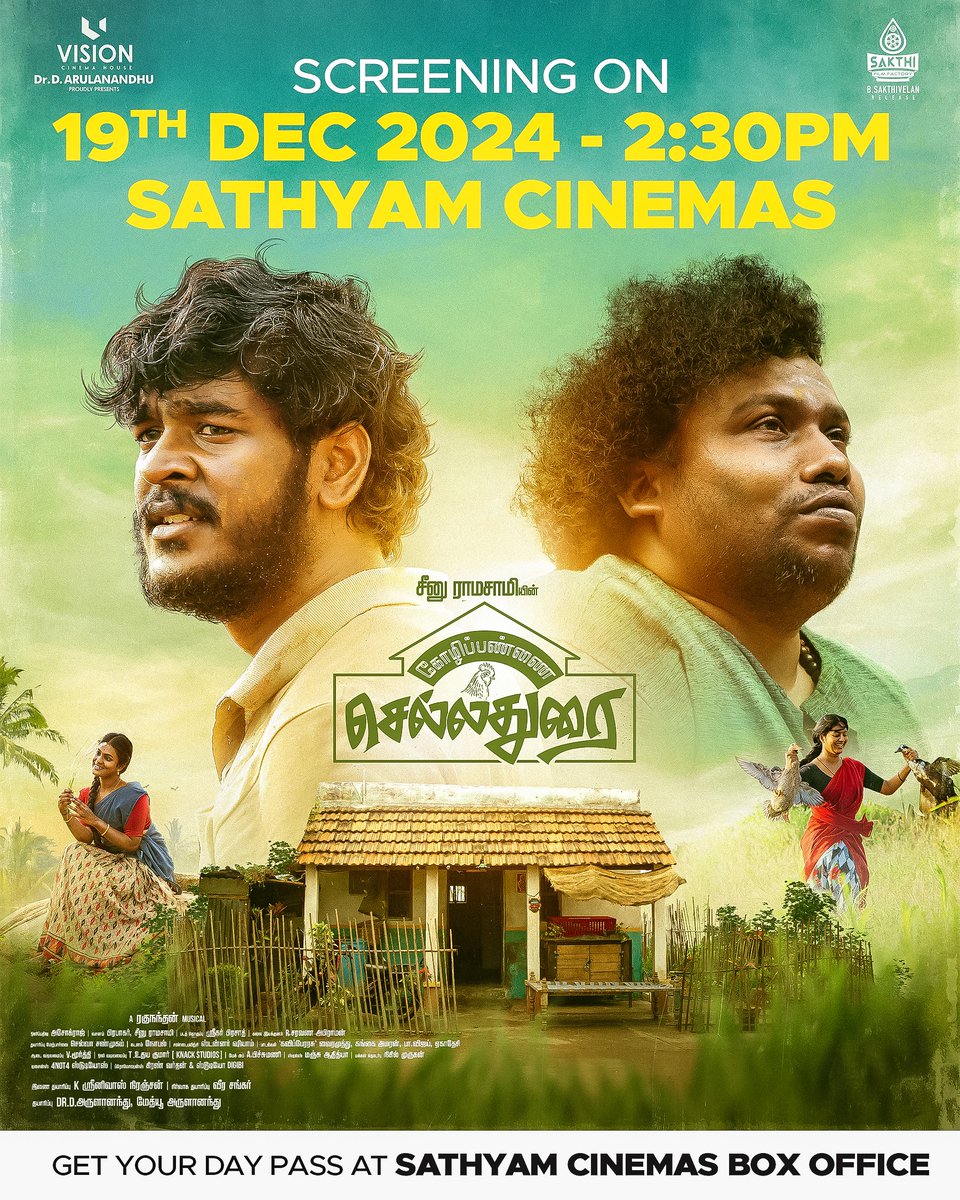 Nikil Murukan (@onlynikil) on Twitter photo #KozhipannaiChelladurai is officially selected for the Tamil Feature Film Competition at the 22nd Chennai International Film Festival!
Join us for the screening on Dec 19th, 2:30 PM at Sathyam Complex. See you there! 🎬✨
#CIFF2024 <a href="/ChennaiIFF/">Chennai International Film Festival</a> <a href="/icaf_chennai/">Indo Cine Appreciation Foundation</a>
<a href="/vchproduction/">Vision Cinema House</a> #KozhipannaiChelladurai is officially selected for the Tamil Feature Film Competition at the 22nd Chennai International Film Festival!
Join us for the screening on Dec 19th, 2:30 PM at Sathyam Complex. See you there! 🎬✨
#CIFF2024 <a href="/ChennaiIFF/">Chennai International Film Festival</a> <a href="/icaf_chennai/">Indo Cine Appreciation Foundation</a>
<a href="/vchproduction/">Vision Cinema House</a>