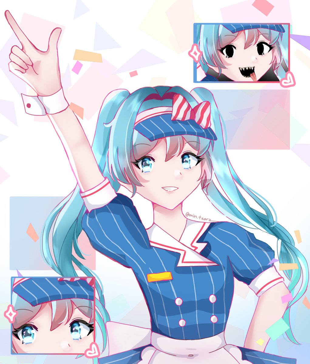 MESMERIZER MIKU❤️💙 
#HatsuneMiku #Vocaloid #miku 

follow me on ig! min.tearz