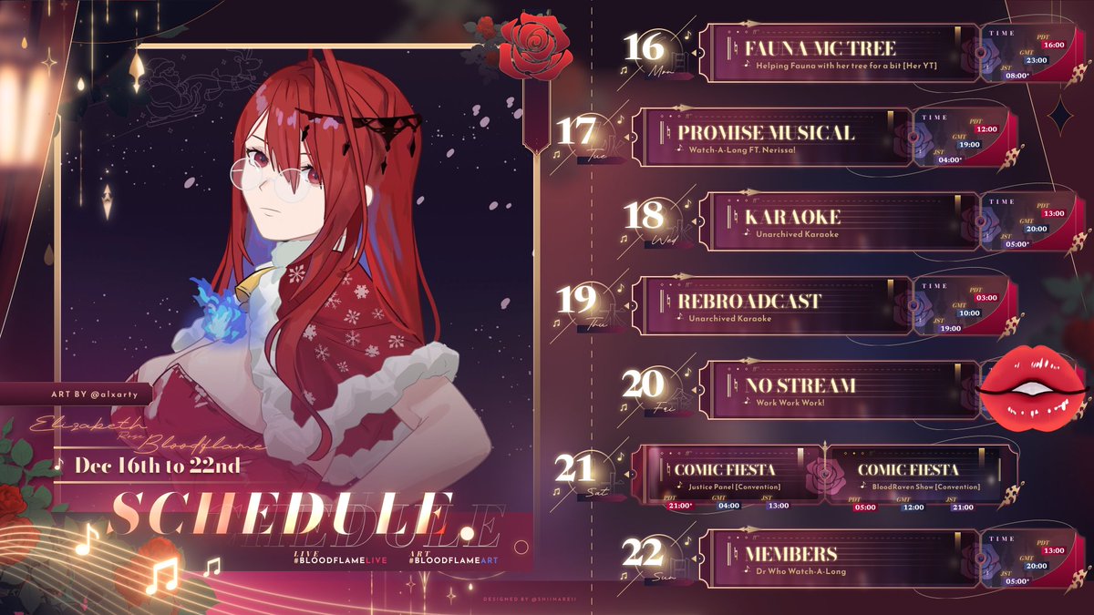 ERBloodflame's tweet photo. 💄 16th Dec - 22nd Dec 💄

🔹Keep an eye out for 🦍✨

☃️Let It Snow Cover: https://t.co/FLewh06NZw 

🌹#BFKingdom [General]
🌹Rosarians of The Bloodflame Kingdom [Fan Name]
🔴#BloodflameLive [Streaming]
🎨#BloodflameArt [Art]
🛡️#BloodflameShield [Kingdom Shield]
🎬 #BloodflameClips [Clips/Edits]
🎵#BloodflameTunes [Music]
🖼️#BloodflameHub [Assets]
🎭#BloodflameJests [Memes]
👗#BloodflameAttire [Cosplay/Bounding/Fashion]
🦩#BloodflameLingo [Translations]
⚖️#FOURJustice #holoJustice