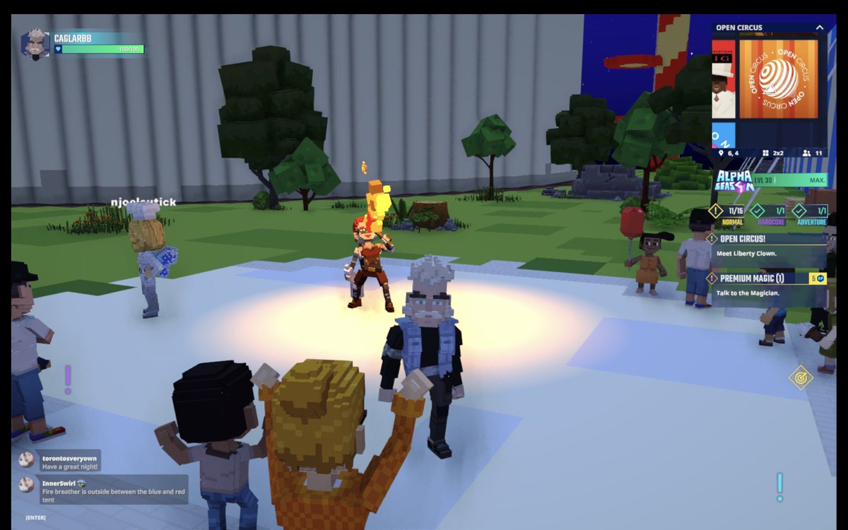 BerkmanCaglar's tweet photo. Watching Firebreather Sonia perform in Open Circus in @TheSandboxGame. Talk about playing with fire! 🔥🎪 https://t.co/5tsK96keZJ #TheSandbox #AlphaSeason4 #AS4SocialChallenge https://t.co/MDN9PynJCq