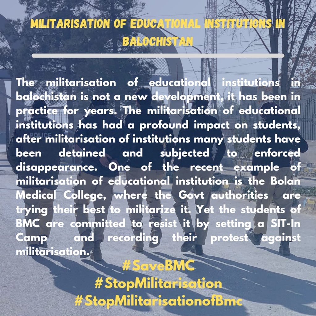 fazla_nawaz's tweet photo. #SaveBMC
#StopMilitarisationOfBMC
#SaveBMCStudents https://t.co/1HAPmb2Nx7