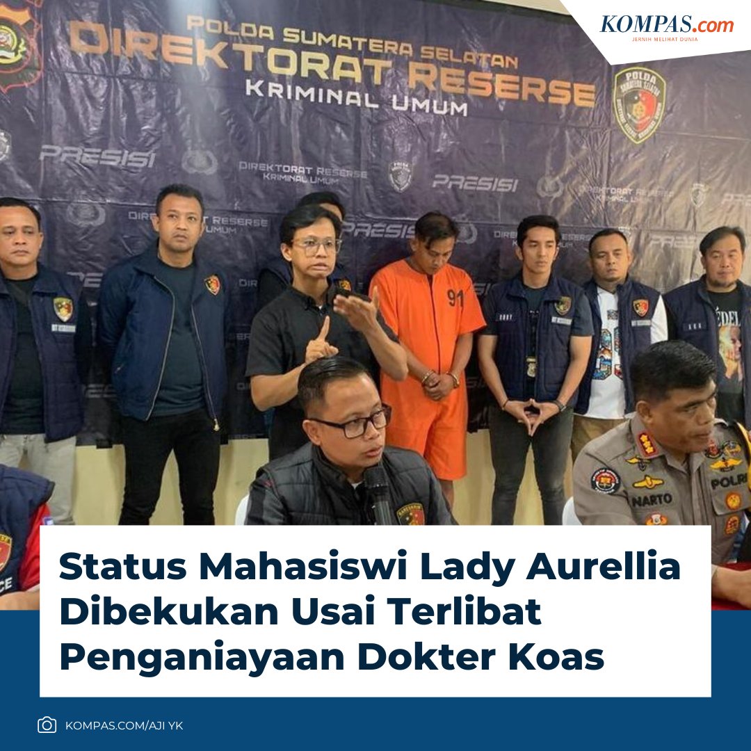 Heraloebss's tweet photo. Breakingnews.

Dirjen Yankes @KemenkesRI,
status Lady Aurellia sebagai mahasiswa koas telah dibekukan sementara.

Asosiasi Institusi Pendidikan Kedokteran Indonesia mengatakan, perisitiwa yang terjadi masuk dalam tindakan kriminal https://t.co/sq5WL7A07D