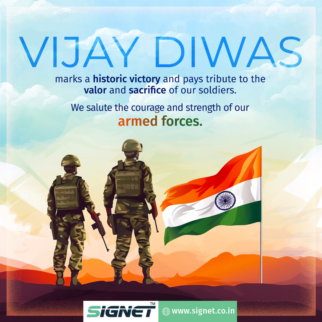 SignetEnertech's tweet photo. Saluting the heroes of victory and sacrifice on this Vijay Diwas.๐ฎ๐ณ
Letโs honor their courage, for their bravery shapes the future we live in.
#Signet #SignetEnertech #VijayDiwas #SaluteTheHeroes #IndianArmy #VictoryDay #ProudToBeIndian #JaiHind https://t.co/dIEqIwKPpJ