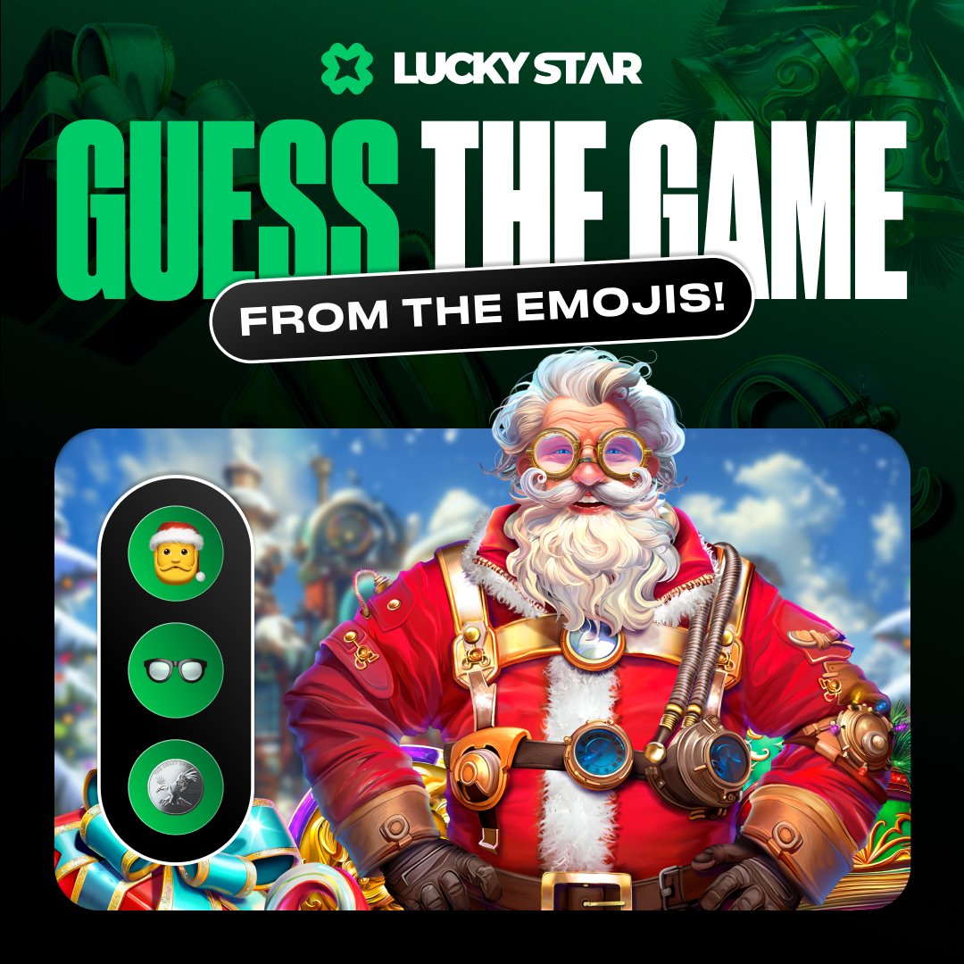 1luckystarcom's tweet photo. Christmas is just around the corner, but Santa’s already got something special for you! In this festive slot from Red Rake, rewards are waiting with every spin! Can you guess the game from the emojis? Let’s see:

Christmas Wins? Christmas Joy? Christmas Miracles? https://t.co/lNytlpmJlf
